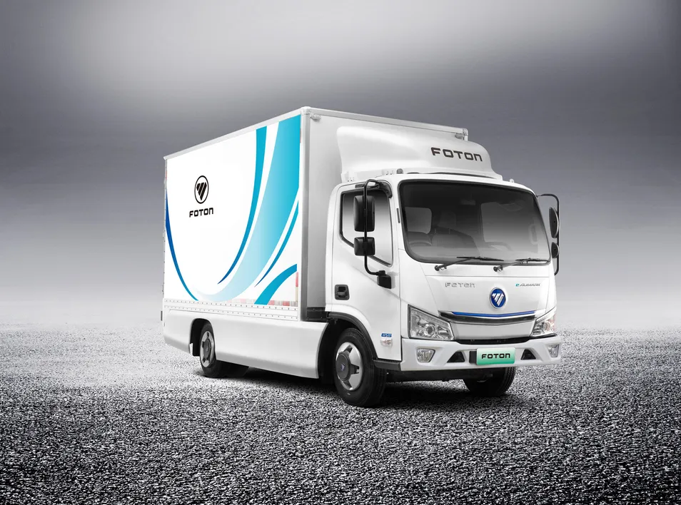 Low-Carbon New Energy Commercial Vehicles Foton Electric Mini Van 4X2 LHD 174km EV Cargo Truck